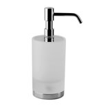 Gessi Emporio soap dispenser, standing version, satin glass container, 38839