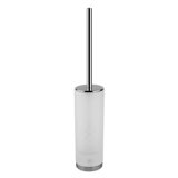 Gessi Emporio toilet brush set, stand version, satin glass container, 38845