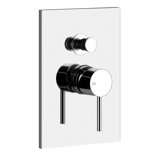 Gessi Emporio Via Tortona preassembled set for single lever mixer, automatic diverter, suitable for bath or sh...