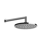 Gessi Emporio anti-limestone shower head round with joint and wall bracket, 1/2 connection At 3 bar pressure a...