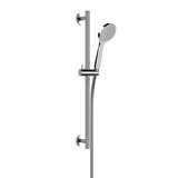 Gessi Emporio shower bar set 600 mm, round rosette, with anti-limestone hand shower 1-jet type and shower hose...