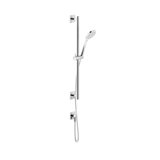 Gessi Emporio shower bar set 600 mm, square rosette, with wall connection elbow, with anti-limestone hand show...