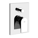 Gessi Emporio Via Solferino Fertigmontageset für Einhebelmischer, automatische Umstellung, für Wanne oder Du...