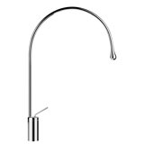 Gessi Goccia washbasin single lever mixer high version, with spout radius 197 mm, without pop-up waste, 387mm ...