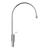 Gessi Goccia single lever mixer, high with spout radius 197 mm, 3/8 connection hoses, without drain projection...