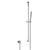 Gessi Goccia shower rail 800 mm, with anti-limestone hand shower, hose 1.50 m and wall connection elbow 1/2 ha...