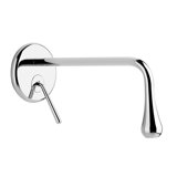 Gessi Goccia finish-mount set for concealed washbasin mixer, without pop-up waste, projection 250 mm, 33686