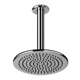 Gessi Goccia anti-limestone overhead shower D216 mm with joint and ceiling arm, length 260 mm, 1/2 connection ...