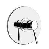 Gessi Goccia ready-mounted bath/shower set for concealed mixer, 1 outlet on top, 44676