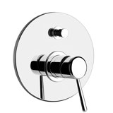 Gessi Goccia ready-mounted bath/shower set for concealed mixer, automatic diverter 2 ways, first outlet on top...