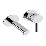 Gessi Ovale, ready-mount set, for concealed washbasin mixer, personalised spout, without pop-up waste, 23087