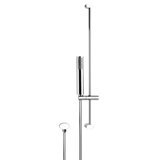 Gessi Ovale, shower set with anti-limestone hand shower, 1.50 m hose and wall connection elbow, metal hand sho...