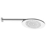 Gessi Ovale, anti-limestone overhead shower, 270x205 mm with joint and wall arm 330 mm, 1/2 connection, 23148