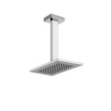 Gessi Rettangolo anti-limestone shower head 216x140 mm, with joint and ceiling arm, length 270 mm, 1/2 connect...