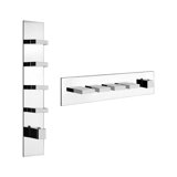 Gessi Rettangolo, ready-mounted set with 4 separate ways, one rosette, 43028