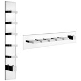 Gessi Rettangolo, ready-mounted set with 5 separate ways, one rosette, 43030