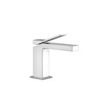 Gessi Rettangolo K single-lever basin mixer, without pop-up waste, 128 mm projection, 53002