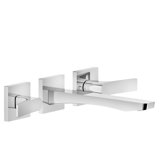 Gessi Rilievo, ready-to-install set for 2-handle fitting with 213 mm spout, without drain, for concealed body,...