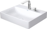 Duravit DuraSquare Wash basin, furniture wash basin 60x47cm, 2 tap holes, without overflow, with tap hole benc...