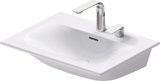 Duravit furniture wash basin Viu 234463, 630 mm, with overflow, with tap hole bench, 2 tap holes