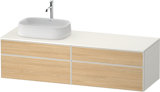 Duravit Zencha console washbasin base, 1600x550mm, 2 extensions, 2 drawers, 1 cutout left, ZE4824