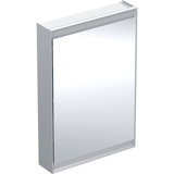 Geberit ONE mirror cabinet with ComfortLight, 1 door, surface mounting, anodized aluminum, 60x90cm, 505.81