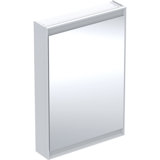 Geberit ONE mirror cabinet with ComfortLight, 1 door, surface mounting, white/aluminum, 60x90cm, 505.81