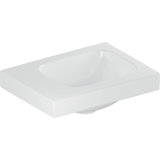 Geberit iCon Light hand-rinse basin, 38 cm x 28 cm, without tap hole, without overflow, storage surface left, ...