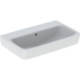 Geberit Renova Compact washbasin, 650x370mm, without tap hole, with overflow