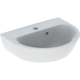 Geberit Renova hand wash basin, 1 tap hole, asymmetric overflow, width: 45cm