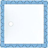 Geberit shower tile Setaplano, 154.280.11.1, 100x100cm, height 4,5 cm, white-alpine