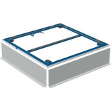 Geberit installation frame for shower areas Setaplano up to 100 cm, for 4 feet, 154.480.00.1, 100x100 cm, heig...