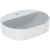 Geberit VariForm Countertop washbasin elliptical, 500x400mm, with tap hole, without overflow