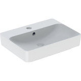 Geberit VariForm Countertop washbasin rectangular, 600x450mm, with tap hole, with overflow