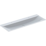 Geberit Xeno 2 washbasin with 2 tap holes and without overflow, 140x48cm, white, 500277001