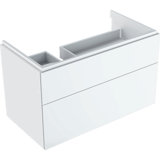 Geberit Xeno 2 vanity unit with siphon cut-out left 500.515., 880x530x462mm, 2 drawers