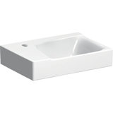Geberit Xeno 2 handwash basin with tap hole left, without overflow, 40x28 cm white with KeraTect, 500528011