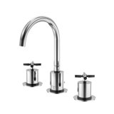 Steinberg 250 series basin mixer, swivel, 3-hole, with drain set, 150mm projection, 2502000