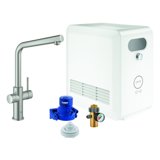 GROHE Blue Professional L-Auslauf Set 31347, Einhand-Spültischbatterie mit Filterfunktion, mit Kühler, Bluet...