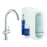 Grohe Blue Home C-Auslauf Starter Kit 31455 Einhand-Spültischbatterie mit Filterfunktion, mit Kühler und WIF...