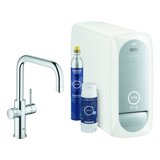 Grohe Blue Home U-Auslauf Starter Kit 31456 Einhand-Spültischbatterie mit Filterfunktion, mit Kühler und WIF...