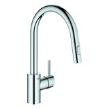 Grohe Concetto Einhand-Spültischbatterie, DN 15, hoher Auslauf, Dual Spülbrause