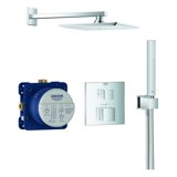 Grohe Grohtherm concealed shower system with Rainshower Allure 230, integrated 2-way diverter, 2 consumers, ch...