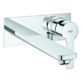 Grohe Linear 2-hole basin mixer, wall mounted, projection 215mm