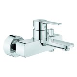 Grohe Linear Single Hand Bath Battery, Wall Mounted