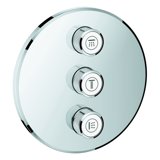 Grohe Grohtherm SmartControl 3- fach Unterputzventil, Wandrosette rund