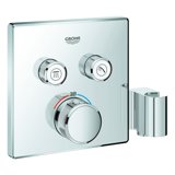 Grohe Grohtherm SmartControl thermostat with two shut-off valves, integrated shower holder