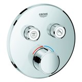 Grohe SmartControl Unterputzmischer, zwei Absperrventile, runde Rosette,  2 Verbraucher, chrom