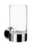 Emco fino glass holder, chrome, crystal glass clear 842000100