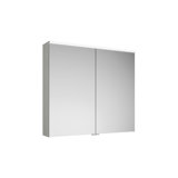 Burgbad Eqio mirror cabinet with horizontal LED lighting and washbasin lighting, 2 doors, 900x800mm, SPGT090